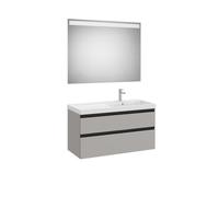 The gap pack 2t lavabo mural droite 1000mm gris moyen mat/poignées noires - ROCA A851978547