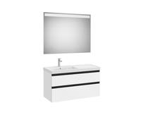 The gap pack 2t lavabo mural gauche 1000mm blanc mat/poignées noires - ROCA A851977509