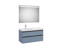 The gap pack 2t lavabo mural gauche 1000mm bleu mat/ poignées noires - ROCA A851977548