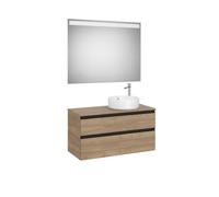 The gap pack 2t pour vasque à droite 1000mm noyer/poignées noires - ROCA A851972517