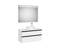 The gap pack 2t pour vasque centrée 1000mm blanc mat/poignées noires - ROCA A851973509