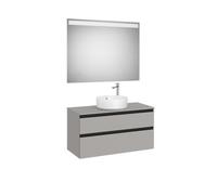 The gap pack 2t pour vasque centrée 1000mm gris moyen mat/poignées noires - ROCA A851973547