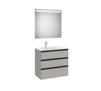 The Gap Pack 3T Lavabo À Gauche 800Mm Gris Moyen Mat/Poignées Noires - ROCA A851520547