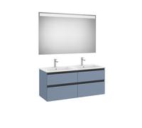 The Gap Pack 4 Tiroirs (Unik+Miroir) 1200Mm Bleu Mat/ Poignées Noires - ROCA A851516548