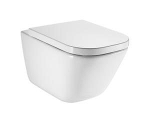 The Gap pack cuvette WC suspendu sans bride en céramique avec abattant SoftClose en Duroplast, blanc (A34H47L000)