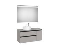 The Gap Pack Pour Vasque À Poser À Gauche 1100Mm Gris Moyen Mat/Poignées Noires - ROCA A851536547