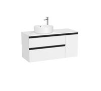 The Gap Pour Lavabo À Gauche 1100 Mm Blanc Mat/Poignées Noires - ROCA A851505509