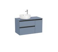 The Gap Pour Lavabo À Gauche 900 Mm Bleu Mat/ Poignées Noires - ROCA A851503548