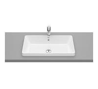 The gap square vasque à encastrer non percée avec trop plein 60x37x4 cm - ROCA A3270Y8000