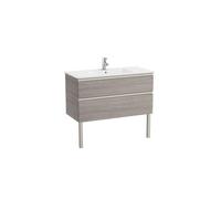 The Gap Unik 2 Tiroirs Lavabo Slim Centré 1000 Mm City Oak/Poignées Nickel Mat - ROCA A851852402