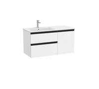 The gap unik 2t+1p lavabo asym gauche slim 1000 blanc mat/poignées noires - ROCA A851996509