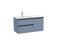 The gap unik 2t+1p lavabo asym gauche slim 1000 bleu mat/ poignées noires - ROCA A851996548