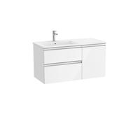 The gap unik 2t+1p lavabo asym gche slim 1000 blanc br/poignées alu brillantes - ROCA A851996806