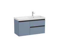 The gap unik 2t+1p lavabo mural asym dte 1000 mm bleu mat/ poignées noires - ROCA A851969548