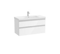 The gap unik 2t lavabo mural centré 1000 mm blanc brillant/poignées alu brill - ROCA A851965806