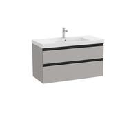 The gap unik 2t lavabo mural centré 1000 mm gris moyen mat/poignées noires - ROCA A851965547