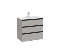 The Gap Unik 3 Tiroirs 800 Mm Gris Moyen Mat/Poignées Noires - ROCA A851486547