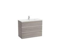 The Gap Unik 3 Tiroirs Lavabo Centré Slim 1000 Mm City Oak/Poignées Nickel Mat - ROCA A851853402