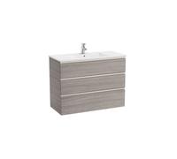 The Gap Unik 3 Tiroirs Lavabo Centré Slim 1000 Mm City Oak/Poignées Nickel Mat - ROCA A851853402