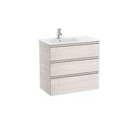 The gap unik meuble 3 tiroirs + lavabo slim gauche 800mm frêne nordic - ROCA A851487434
