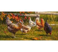 The Garden Club Décoration murale en métal Motif poule coq 20,3 x 30,5 cm