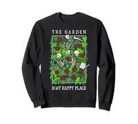 The Garden is My Happy Place Jardinier Squelette Sweatshirt