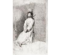 The Garrotted Man - El agarrotado. Gravure par Francisco Goya vers 1780. Poster imprimé par Ken Welsh (28 x 43 cm)