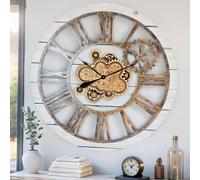 The Gears Clock Horloge Murale à engrenage Mobile véritable 91,4 cm (Ferme Blanche)