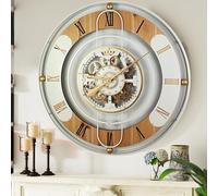 The Gears Clock Horloge murale à engrenages mobiles Blanc 91,4 cm