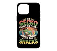 The Gecko Owns The condo; I Just Pay in Snacks. Hawaii Coque pour iPhone 16 Pro Max