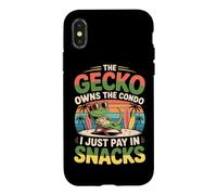 The Gecko Owns The condo; I Just Pay in Snacks. Hawaii Coque pour iPhone X/XS