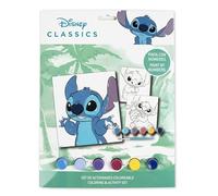 The Geeky Pop Disney Classics - Kit Peinture Stitch Paint by Numbers pour Enfants - Set Créatif avec Peintures, Pinceau et Tableaux à Colorier - Activité Créative Enfant