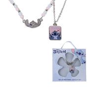 The Geeky Pop Disney Stitch Colliers Enfant - Set de 2 Colliers Stitch avec Perles et Pendentif - Bijoux Lilo & Stitch - Cadeau Fille Fans Disney