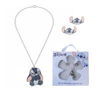 The Geeky Pop Disney Stitch Set Bijoux Enfant - Collier Stitch avec Boucles d’Oreilles Assorties - Bijoux Lilo & Stitch - Idée Cadeau Fille Fans Disney