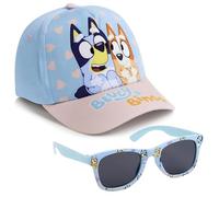 The Geeky Pop Ensemble Casquette et Lunettes de Soleil Enfant Bluey & Bingo - Set Été Officiel avec Protection UV