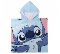 The Geeky Pop Poncho de Bain Enfant - Serviette à Capuche 50x115 cm - Poncho Plage et Piscine Garçon - Peignoir Léger Séchage Rapide - Idée Cadeau Enfant (Stitch)