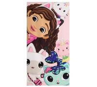The Geeky Pop Serviette de Plage Enfant Gabby Chat - Gabby’s Dollhouse - 70 x 140 cm - Douce, Légère et Séchage Rapide - Plage & Piscine - Cadeau Été