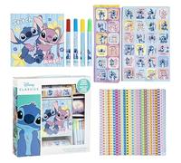 The Geeky Pop Stitch & Angel - Set Papeterie Fille | 1000 Stickers, Feutres & Coloriages | Kit Créatif Enfant | Activités Manuelles & Cadeau Anniversaire