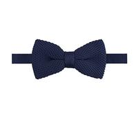 THE GENTS LAB - Nœud papillon tricoté réglable 100 % polyester pour homme, bleu marine, Length - Adjustable to fit up to neck size 20inches Width - 12cm