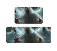 The Ghost Disappeared In The Sunlight Lot de 2 tapis de cuisine antidérapants en bois pour la maison et le bureau