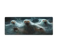 The Ghost Disappeared In The Sunlight Tapis de souris avec base en caoutchouc antidérapant et bords cousus Grand tapis de souris pour gaming PC de bureau 30 x 80 cm