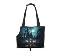 The Ghost in the night Sac à bandoulière imprimé pour animal de compagnie pour sortir - Sac à bandoulière double usage pour petit chien et chat