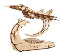 UGEARS Fantôme de Kiev maquettes en bois à construire - puzzle bois 3d pour construire un modèle réduit d'avion à l'échelle 1:72 MiG-29 - Modèle mécanique en bois pour casse-tête adulte pour assembler