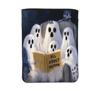 The Ghost of Reading Pochette imperméable avec fermeture éclair et poche avant | Protection en toile de 27,9 x 21,6 cm | Cadeau idéal pour les amateurs de livres pour les voyages