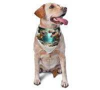 The Giant Dinosaur Broke Through The Wall Printed Graphic Pet Triangle Scarf for Dogs & Cats Adjustable Cute Pet Bandana For & Photo Shoots