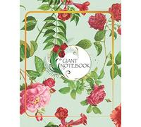 The Giant Notebook: 700 Pages College Ruled Paper Size 8"X10" Pastel Floral Vintage Design: The Giant Sketch Book Blank Paper With Page Number