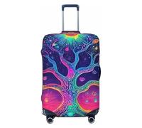 The Giant Tree of Life Housse de protection élastique pour valise de voyage Motif imprimé anti-rayures, Noir , S