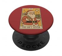 The Gift Giver Carte de Tarot Père Noël Motif Père Noël PopSockets PopGrip Adhésif
