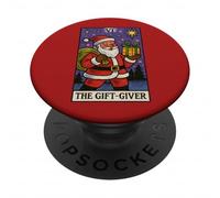 The Gift Giver Carte de Tarot Père Noël Motif Père Noël PopSockets PopGrip Adhésif