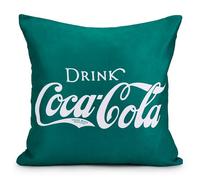 The Gift Scholars Coca Cola Housse de Coussin avec Fermeture éclair Motif sur Les Deux côtés Effet Velours et Design Double Face Vert 40 x 40 cm